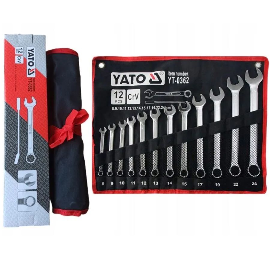 Bộ cờ lê vòng miệng 12 chi tiết 8-24mm YATO YT-0362 Bộ cờ lê vòng miệng 12 chi tiết 8-24mm YATO YT-0362