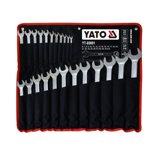 Bộ cờ lê vòng miệng 23 chi tiết 6-32mm Yato YT-03651 - Ba Lan