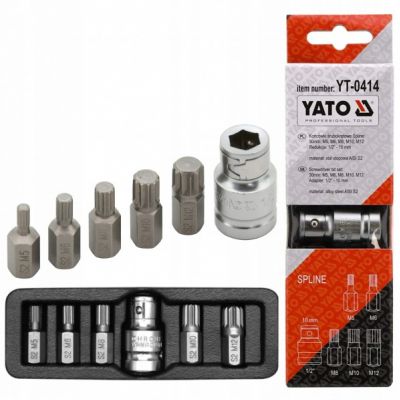 Bộ Đầu Bít Spline (M) 6 Chi Tiết YATO YT-0414 Bộ Đầu Bít Spline (M) 6 Chi Tiết YATO YT-0414