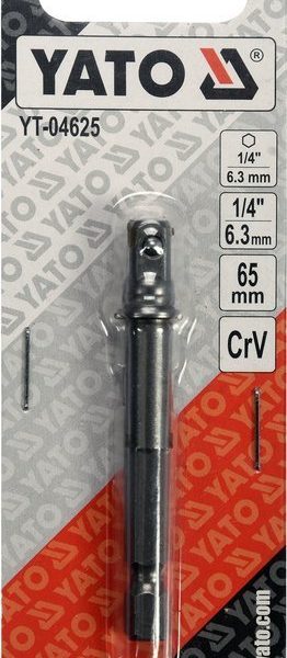 Tuýp Chuyển Đổi Lục Giác 1/4" sang Khẩu YATO YT-04625, YT-04626, YT-0462 Tuýp Chuyển Đổi Lục Giác 1/4" sang Khẩu YATO YT-04625, YT-04626, YT-0462