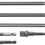 Bộ 6 Đầu Chuyển Đổi Lục Giác 1/4" sang Khẩu 1/4", 3/8", 1/2" Ngắn-Dài YATO YT-04629