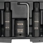 Bộ 6 đầu khẩu 3/4" mũi hoa thị M12-M18 Yato YT-1157 - Ba Lan