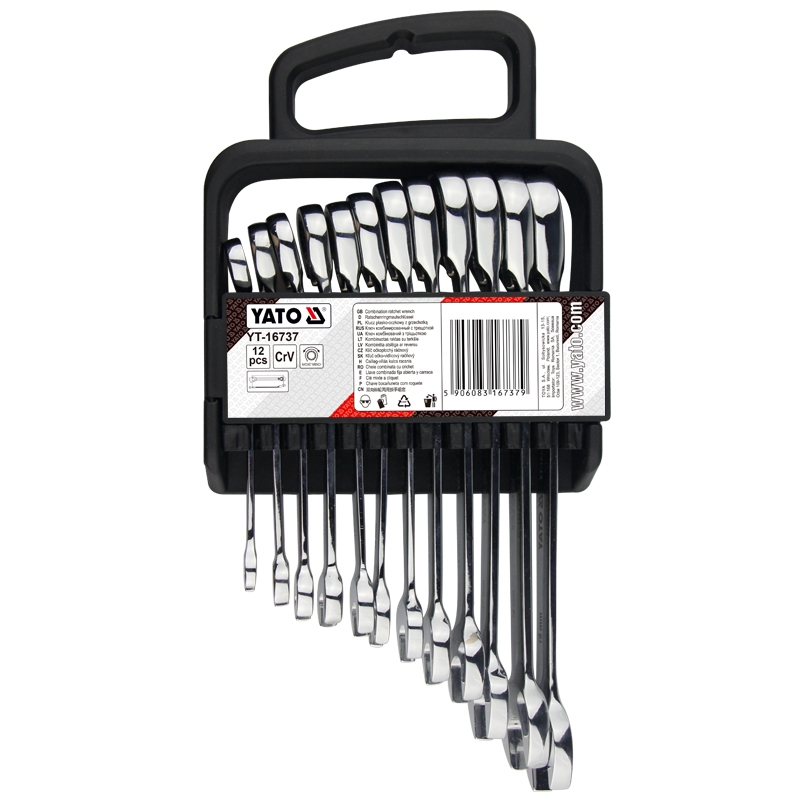 Bộ cờ lê đảo chiều 12 chi tiết 8-19mm Yato YT-16737 - Ba Lan Bộ cờ lê đảo chiều 12 chi tiết 8-19mm Yato YT-16737 - Ba Lan