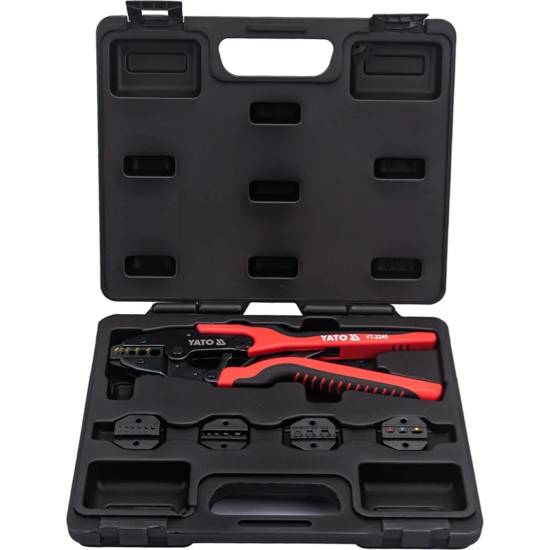 Bộ Kìm Bấm Cốt Tự Động Thay Hàm Nhanh YATO YT-2245 – Đa Năng 6 Chi Tiết Bộ Kìm Bấm Cốt Tự Động Thay Hàm Nhanh YATO YT-2245 – Đa Năng 6 Chi Tiết