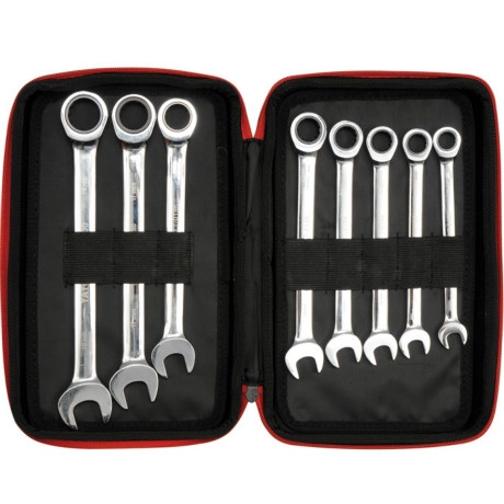 Bộ 8 Cờ Lê Vòng Miệng Tự Động Đảo Chiều 10-19mm YATO YT-3909 Bộ 8 Cờ Lê Vòng Miệng Tự Động Đảo Chiều 10-19mm YATO YT-3909