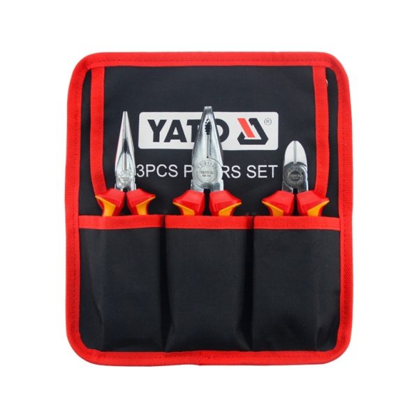 Bộ Kìm Cách Điện YATO YT-39604 – 3 Chi Tiết VDE 1000V, Tiêu Chuẩn Đức