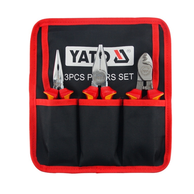 Bộ Kìm Cách Điện YATO YT-39605 – 3 Chi Tiết VDE 1000V, Tiêu Chuẩn Đức Bộ Kìm Cách Điện YATO YT-39605 – 3 Chi Tiết VDE 1000V, Tiêu Chuẩn Đức