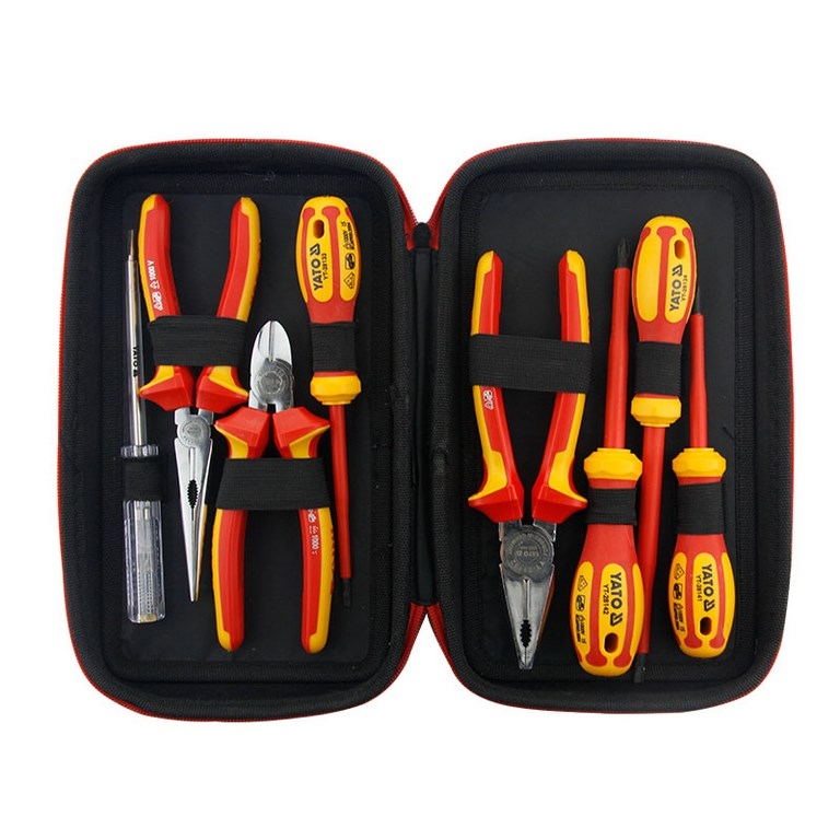 Bộ Kìm Cách Điện YATO YT-39630 – 8 Chi Tiết VDE 1000V, Tiêu Chuẩn Đức Bộ Kìm Cách Điện YATO YT-39630 – 8 Chi Tiết VDE 1000V, Tiêu Chuẩn Đức