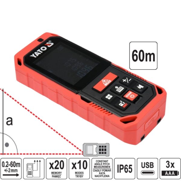 Máy Đo Khoảng Cách Laser YATO YT-73127 Máy Đo Khoảng Cách Laser YATO YT-73127