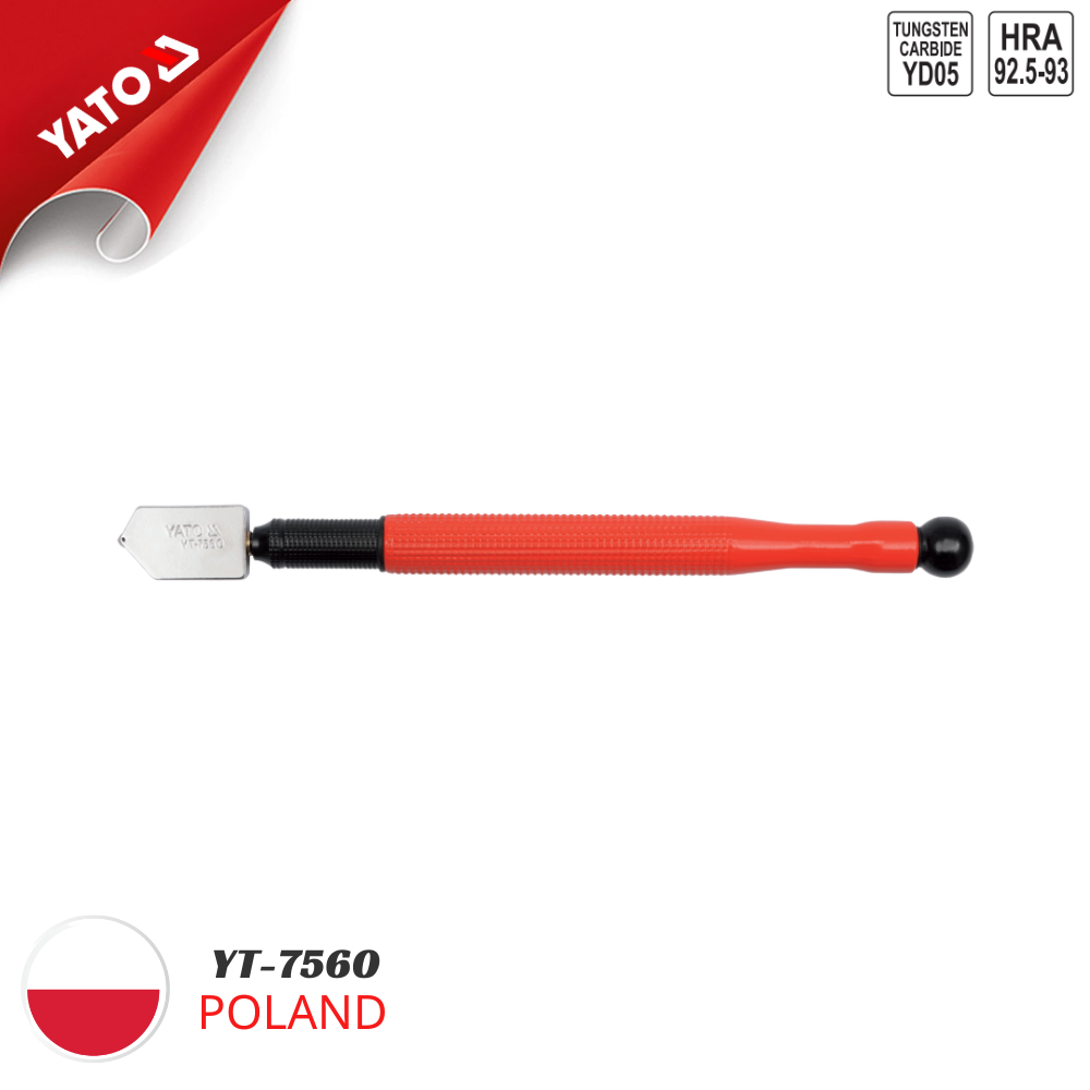 Dao Cắt Kính Bơm Dầu YATO YT-7560 – Lưỡi Hợp Kim YD05, Độ Cứng HRA 92.5-93, Dài 177mm Dao Cắt Kính Bơm Dầu YATO YT-7560 – Lưỡi Hợp Kim YD05, Độ Cứng HRA 92.5-93, Dài 177mm