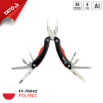 Dao Đa Năng YATO YT-76042 – 9 Chức Năng, Thép Không Gỉ, Vỏ Nhôm, Kèm Bao Đựng Tiện Lợi