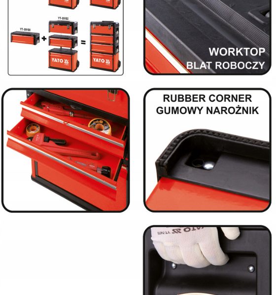 Hộp đựng đồ nghề 2 ngăn 495x252x180mm Yato YT-09107 - Ba Lan Hộp đựng đồ nghề 2 ngăn 495x252x180mm Yato YT-09107 - Ba Lan