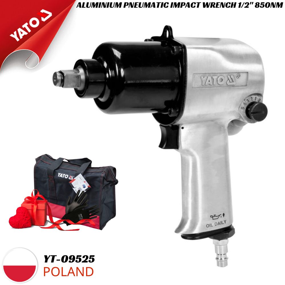 Súng siết bu lông 1/2 inch 850Nm Yato YT-09525 Súng siết bu lông 1/2 inch 850Nm Yato YT-09525