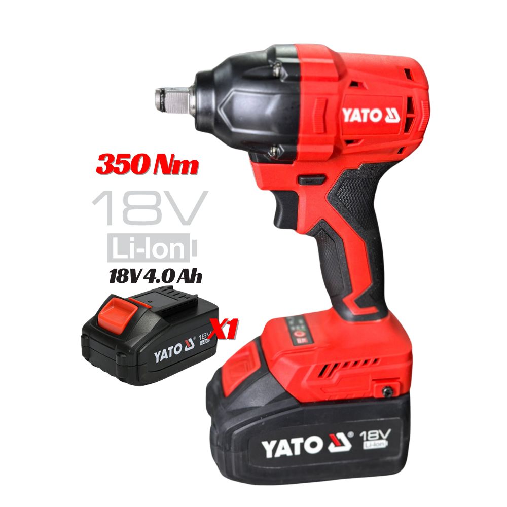 Súng Siết Bu Lông Pin 350Nm Yato YT-8277925 (4Ah+Sạc) Súng Siết Bu Lông Pin 350Nm Yato YT-8277925 (4Ah+Sạc)