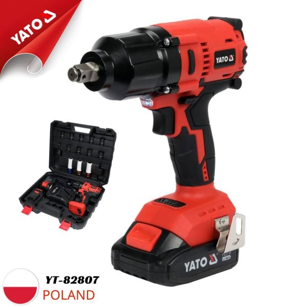 Súng Siết Bu Lông Pin 700Nm Yato YT-82807 (3Ah+Sạc+21PCS)
