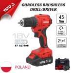 Máy Khoan Vặn Vít Pin 45N Yato YT-827788 (2Ah+Sạc)