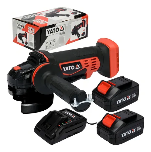 Máy Mài Cắt Góc Pin 125mm Yato YT-82828 (2x3Ah+Sạc)