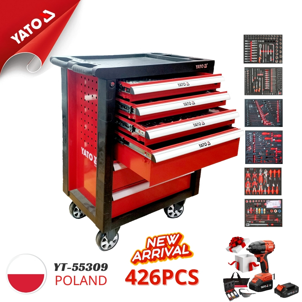 Tủ Đồ Nghề sửa Chữa Ô tô 426 Chi Tiết Yato YT-55309 Tủ Đồ Nghề sửa Chữa Ô tô 426 Chi Tiết Yato YT-55309
