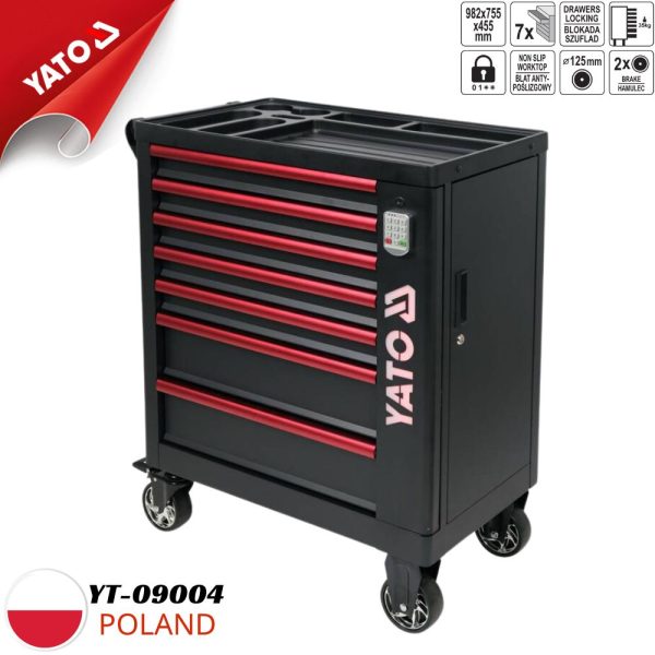 Tủ Đựng Đồ Nghề 7 Ngăn Khóa Điện Tử Yato YT-09004