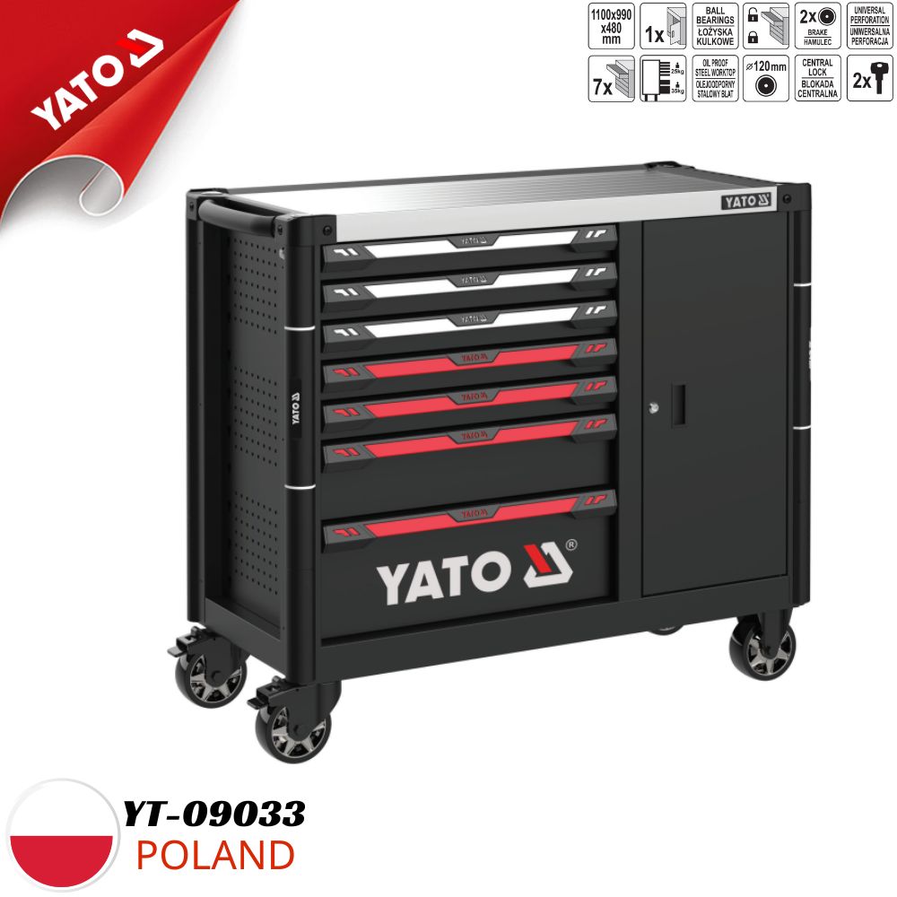 Tủ Đựng Đồ Nghề 8 Ngăn Yato YT-09033 Tủ Đựng Đồ Nghề 8 Ngăn Yato YT-09033
