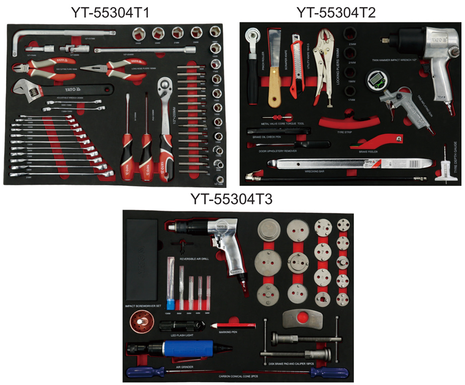 Tủ đồ nghề làm lốp ô tô 109 chi tiết Yato YT-55304 Tủ đồ nghề làm lốp ô tô 109 chi tiết Yato YT-55304