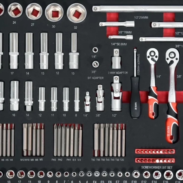 Tủ đồ nghề sửa ô tô 162 chi tiết Yato YT-55280 Tủ đồ nghề sửa ô tô 162 chi tiết Yato YT-55280