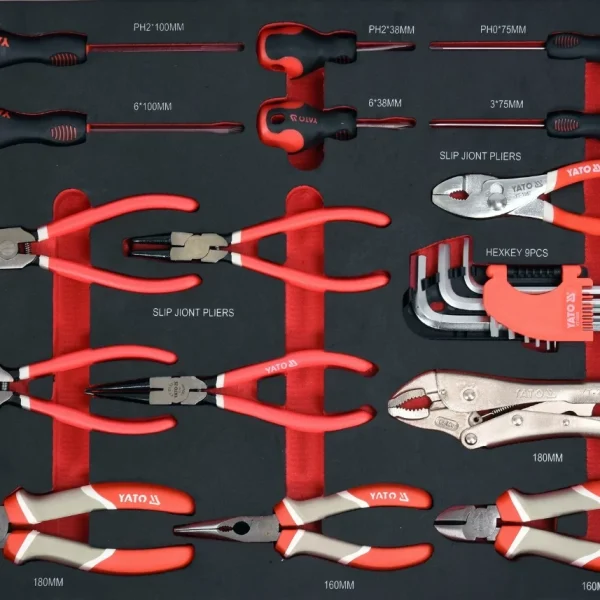 Tủ đồ nghề sửa ô tô 162 chi tiết Yato YT-55280 Tủ đồ nghề sửa ô tô 162 chi tiết Yato YT-55280