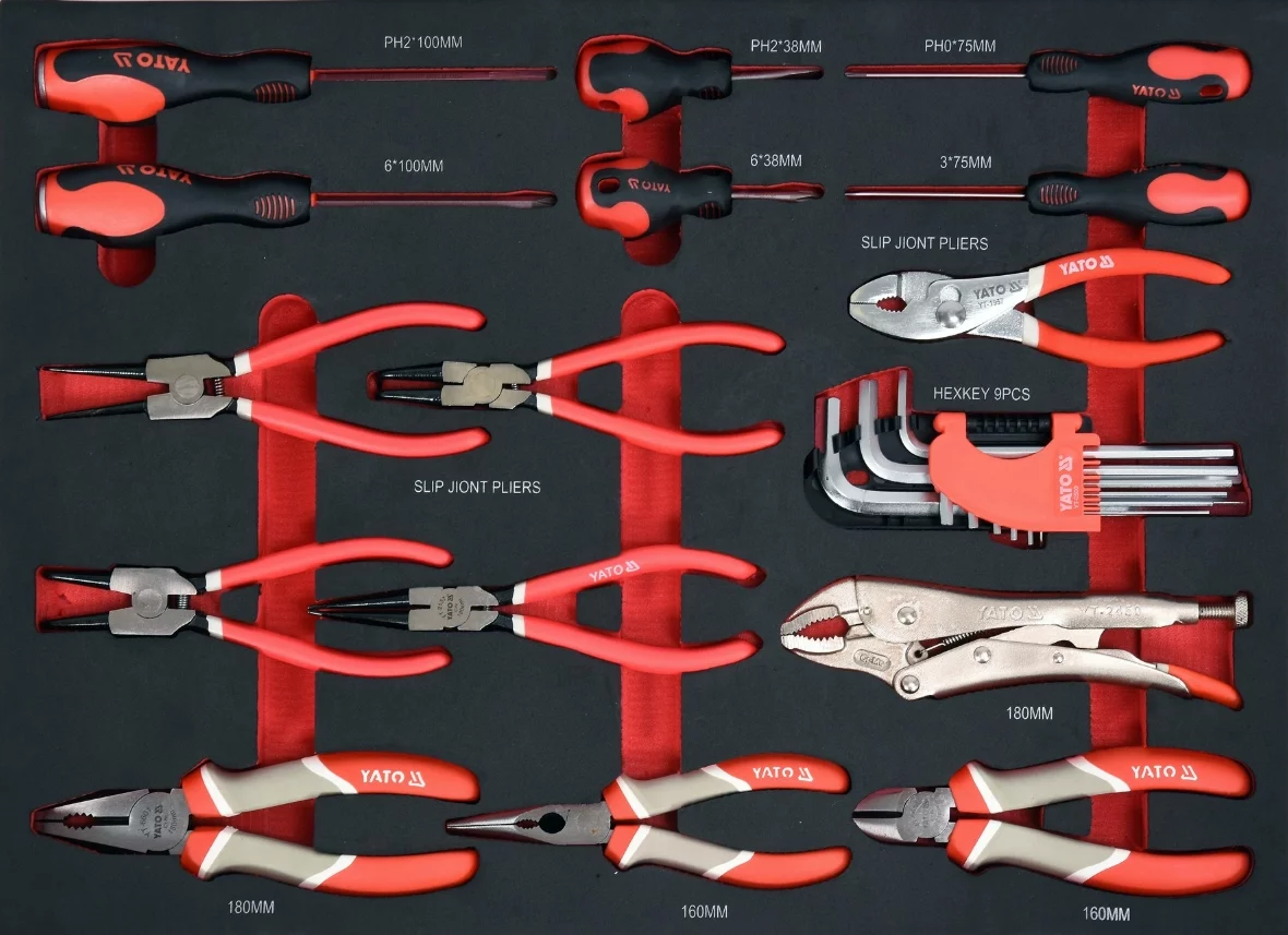 Tủ đồ nghề sửa ô tô 162 chi tiết Yato YT-55280 Tủ đồ nghề sửa ô tô 162 chi tiết Yato YT-55280