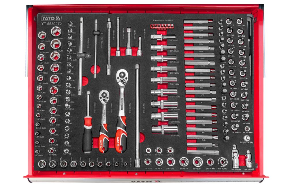 Tủ Đồ Nghề sửa Chữa Ô tô 426 Chi Tiết Yato YT-55309 Tủ Đồ Nghề sửa Chữa Ô tô 426 Chi Tiết Yato YT-55309