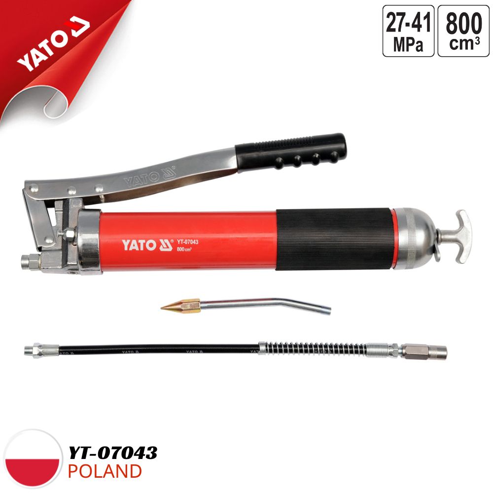 Bơm Mỡ Cầm Tay 800ml Yato YT-07043 Bơm Mỡ Cầm Tay 800ml Yato YT-07043