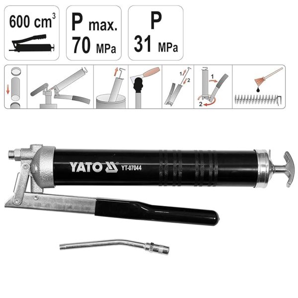 Bơm Mỡ Cầm Tay 600ml Yato YT-07044