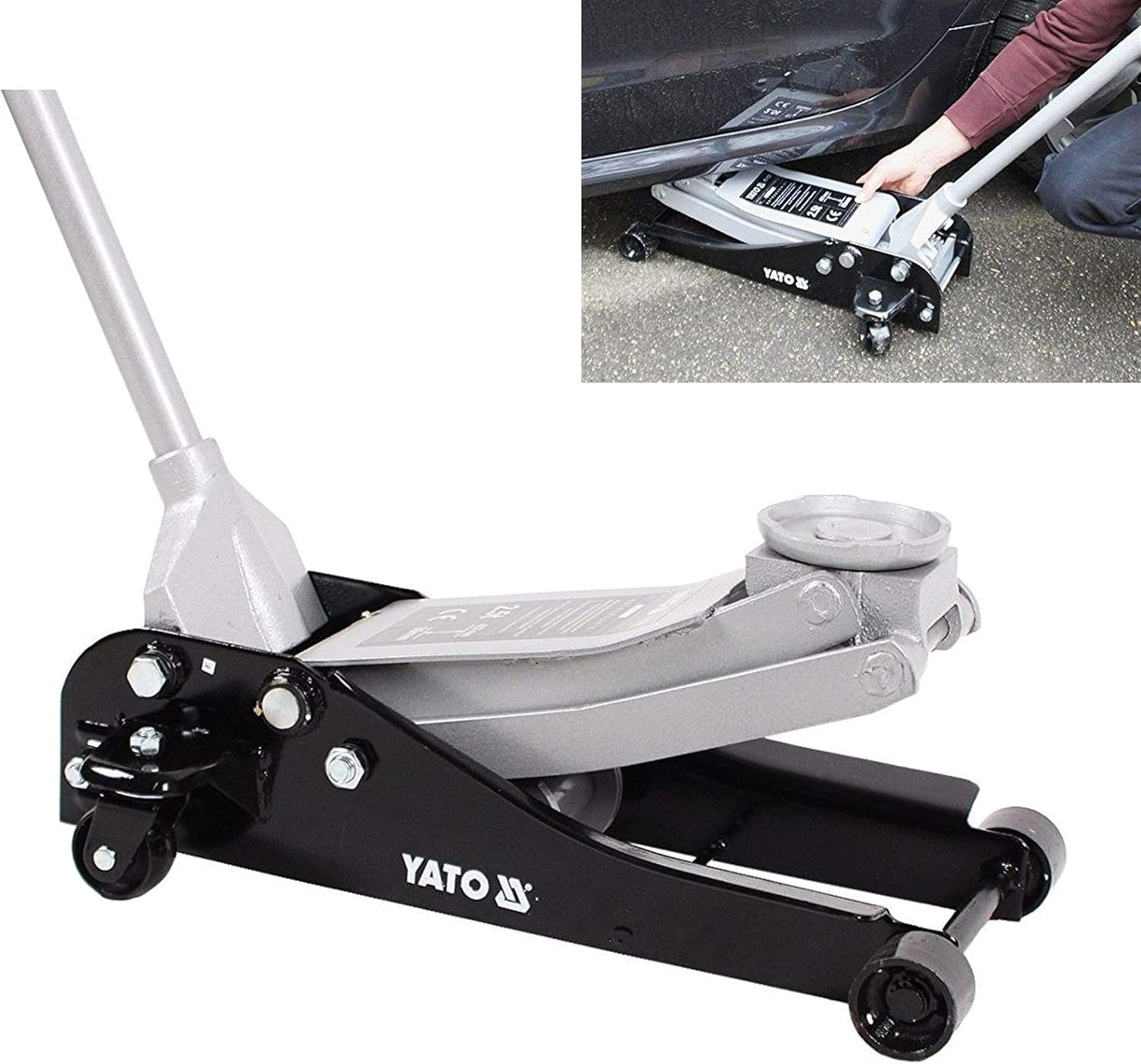 Kích Cá Sấu YATO YT-1721-2.5 Tấn (Hydraulic Floor Jack) Kích Cá Sấu YATO YT-1721-2.5 Tấn (Hydraulic Floor Jack)