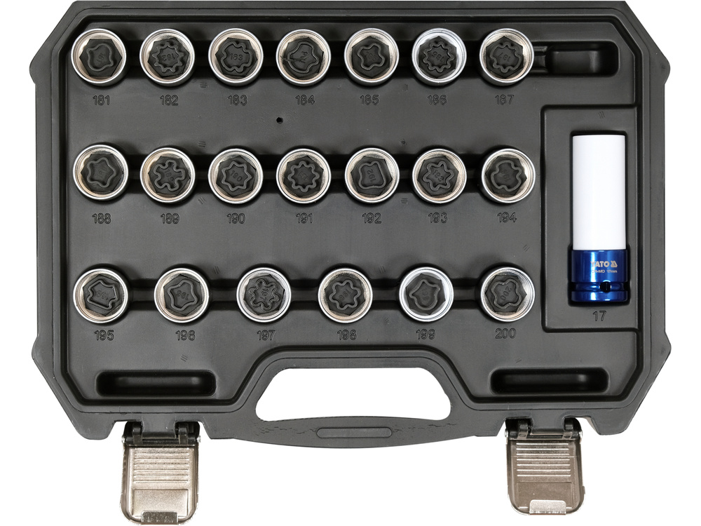 Bộ Khẩu Vặn Ốc Chống Trộm YATO YT-060306-Ốc Bánh Xe Opel Bộ Khẩu Vặn Ốc Chống Trộm YATO YT-060306: Giải Pháp Chuyên Biệt Cho Ốc Bánh Xe Opel