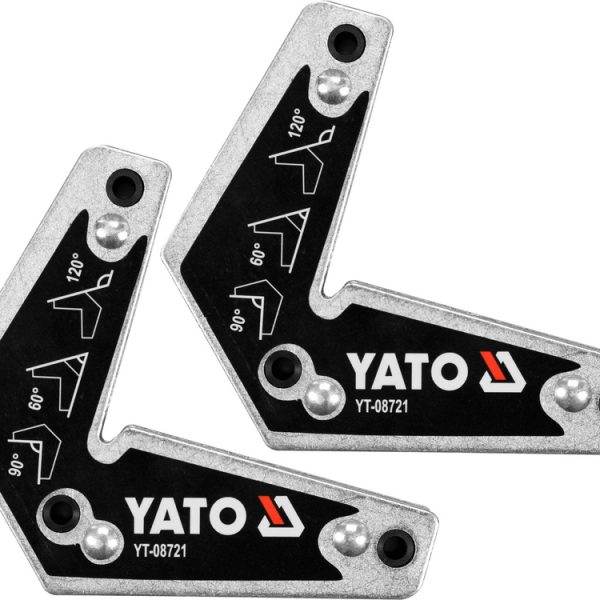 Bộ 2 Nam Châm Kê Hàn YATO YT-08721: Giải Pháp Cố Định Linh Hoạt Với Nhiều Góc Hàn Thông Dụng