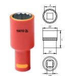 Đầu Tuýp 12 Cạnh Cách Điện YATO YT-210070 đến YT-210077 (1000V, 3/8"): Giải Pháp An Toàn và Đa Năng Cho Mọi Nhiệm Vụ Điện