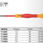 Tua Vít Dẹt Chính Xác Cách Điện YATO YT-28081 đến YT-28085: Chuẩn An Toàn 1000V Cho Điện Tử & Vi Mạch