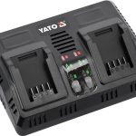 Bộ Sạc Pin Kép YATO YT-828499 (18V, 2.4A x2): Sạc Đôi Cực Nhanh, Nhân Đôi Hiệu Quả Công Việc