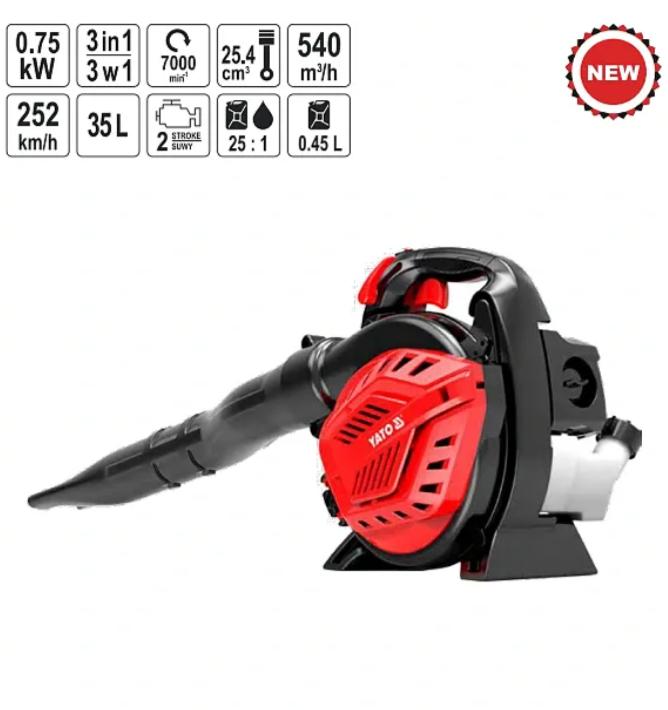 Máy Hút Thổi Lá Cây Chạy Xăng YATO YT-85191 Máy Hút Thổi Lá Cây Chạy Xăng YATO YT-85191: Linh Hoạt 3 trong 1, Mạnh Mẽ Cho Mọi Sân Vườn