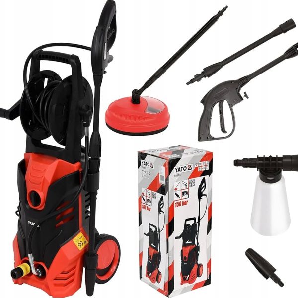Máy Rửa Áp Lực Cao YATO YT-85915: Sức Mạnh Bùng Nổ 150 bar – Đánh Bay Mọi Vết Bẩn Cứng Đầu Nhất!