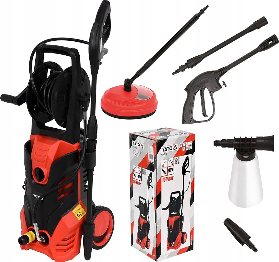 Máy Rửa Áp Lực Cao YATO YT-85915 Máy Rửa Áp Lực Cao YATO YT-85915: Sức Mạnh Bùng Nổ 150 bar – Đánh Bay Mọi Vết Bẩn Cứng Đầu Nhất!
