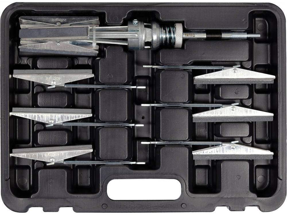 Bộ Dụng Cụ Mài Xylanh YATO YT-05801 (7 Chi Tiết): Hoàn Thiện Bề Mặt Lòng Xylanh Bộ Dụng Cụ Mài Xylanh YATO YT-05801 (7 Chi Tiết): Hoàn Thiện Bề Mặt Lòng Xylanh Chuyên Nghiệp