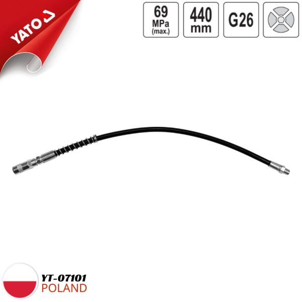 Ống Mềm Cho Súng Bơm Mỡ YATO YT-07101 (Flexible Hose for Grease Gun)