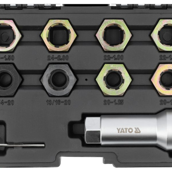 Bộ Dụng Cụ Sửa Chữa Ren Trục Láp Bánh Xe YATO YT-17605 (10 Chi Tiết): Phục Hồi Ren Trục Hiệu Quả và Chính Xác