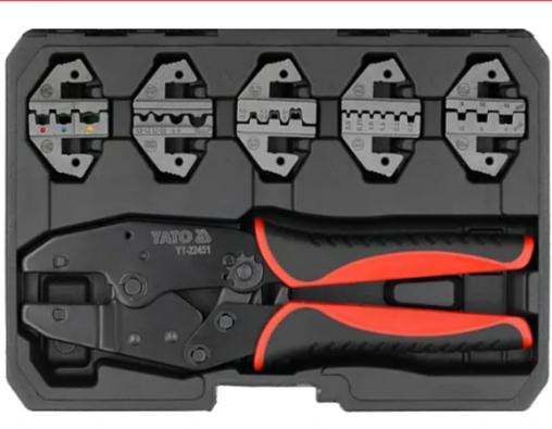 Bộ Kìm Bấm Cốt Tự Động Thay Hàm Nhanh YATO YT-22451 – Đa Năng 6 Chi Tiết Bộ Kìm Bấm Cốt Tự Động Thay Hàm Nhanh YATO YT-22451 – Đa Năng 6 Chi Tiết