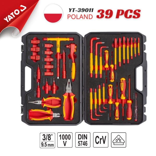 Bộ Dụng Cụ Cách Điện YATO YT-39011 (1000V): Bộ Công Cụ Toàn Diện Nhất Cho Chuyên Gia Điện