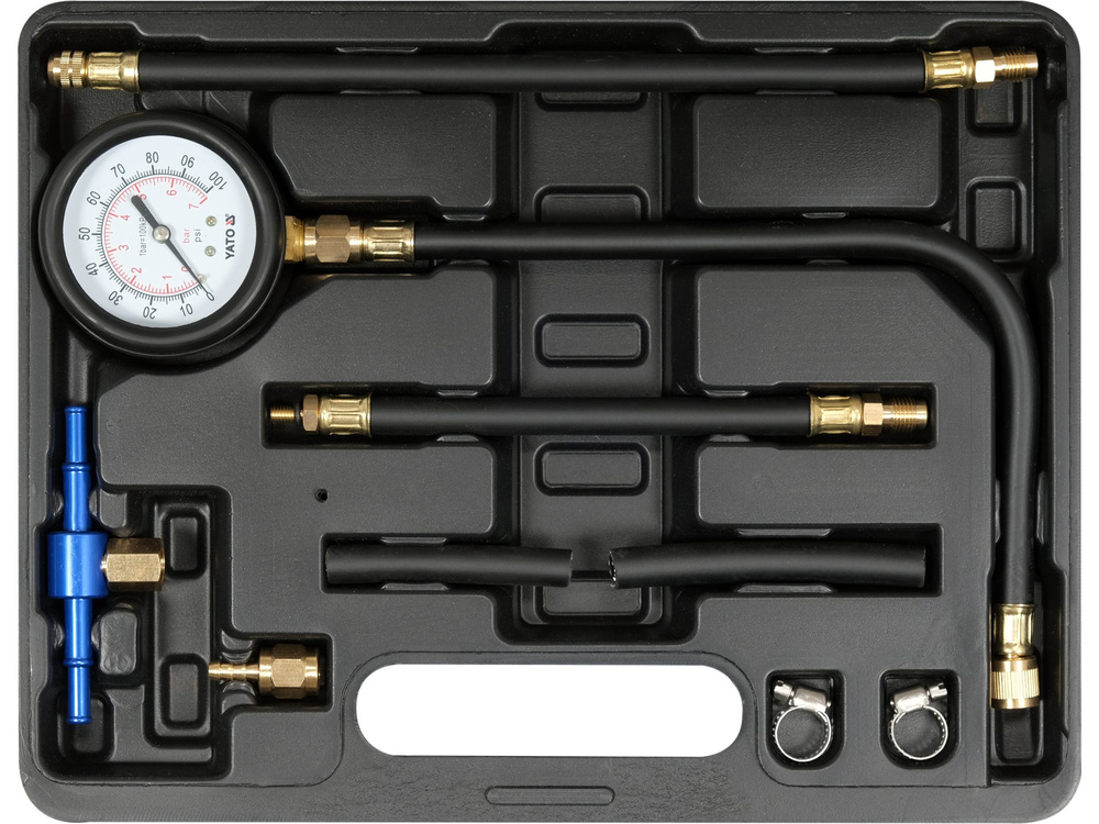 Đồng Hồ Đo Áp Suất Phun Nhiên Liệu YATO YT-73024: Chẩn Đoán Hệ Thống Cung Cấp Nhiên Liệu Đồng Hồ Đo Áp Suất Phun Nhiên Liệu YATO YT-73024: Chẩn Đoán Chính Xác Hệ Thống Cung Cấp Nhiên Liệu