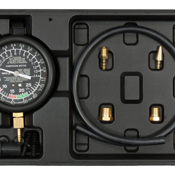 Đồng Hồ Đo Áp Suất Chân Không và Bơm Nhiên Liệu YATO YT-73050: Chẩn Đoán Đa Năng Cho Hệ Thống Động Cơ