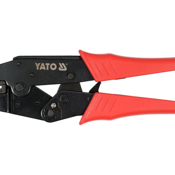 Bộ kìm bấm cos và đầu cáp YATO YT-068920 gồm 551 chi tiết, dùng cho dây điện 0.5-6.0 mm², AWG 22-10, đa dạng loại đầu cos và kìm bấm chuyên dụng