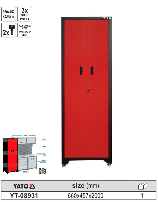 Tủ Công Cụ Cao Cấp YATO YT-08931-Cho Xưởng Cơ Khí Tủ Công Cụ Cao Cấp YATO YT-08931: Giải Pháp Lưu Trữ Chuyên Nghiệp Cho Xưởng Cơ Khí