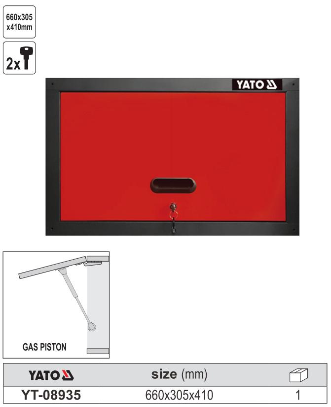 Tủ Treo Tường YATO YT-08935-Cho Xưởng Cơ Khí Tủ Treo Tường YATO YT-08935: Giải Pháp Lưu Trữ Gọn Nhẹ Cho Xưởng Cơ Khí